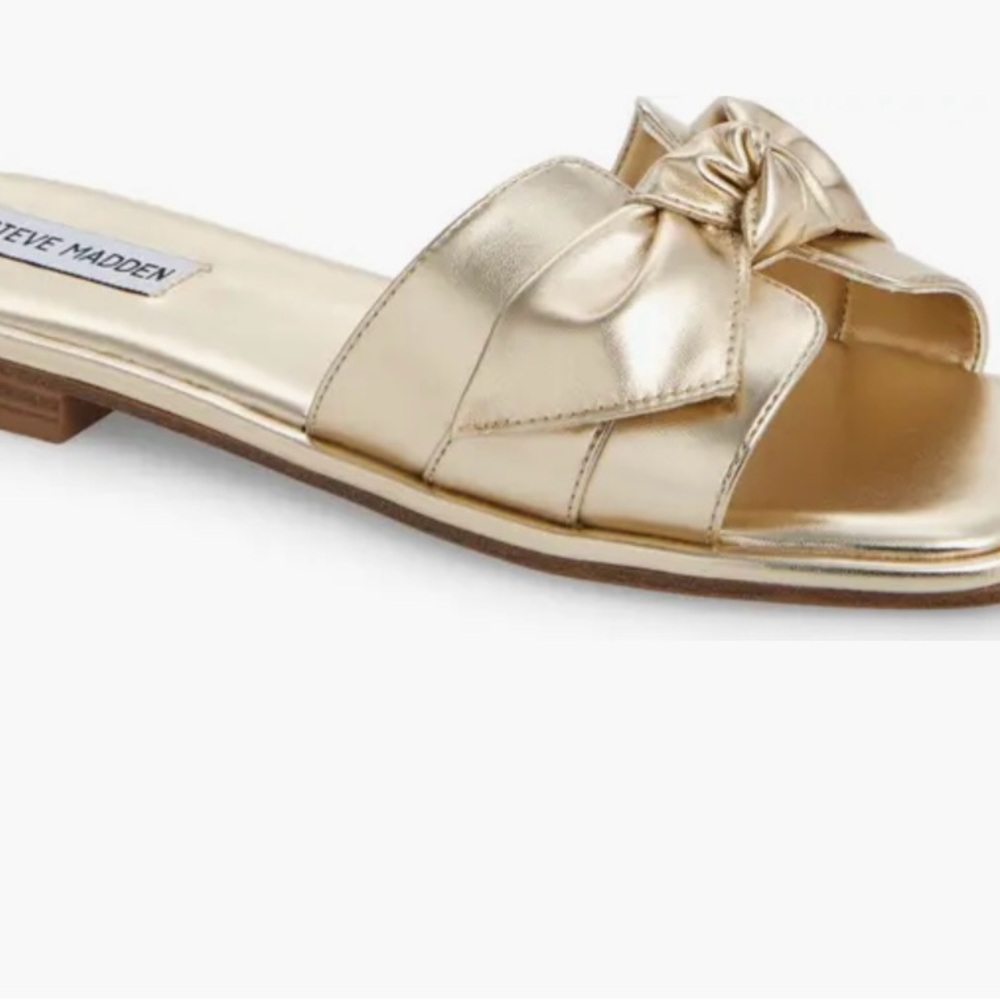 Steve Madden Gold Bow Sandals Size 11